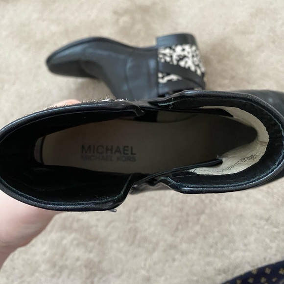 Michael Kors black ankle boots animal print - Picture 3 of 6
